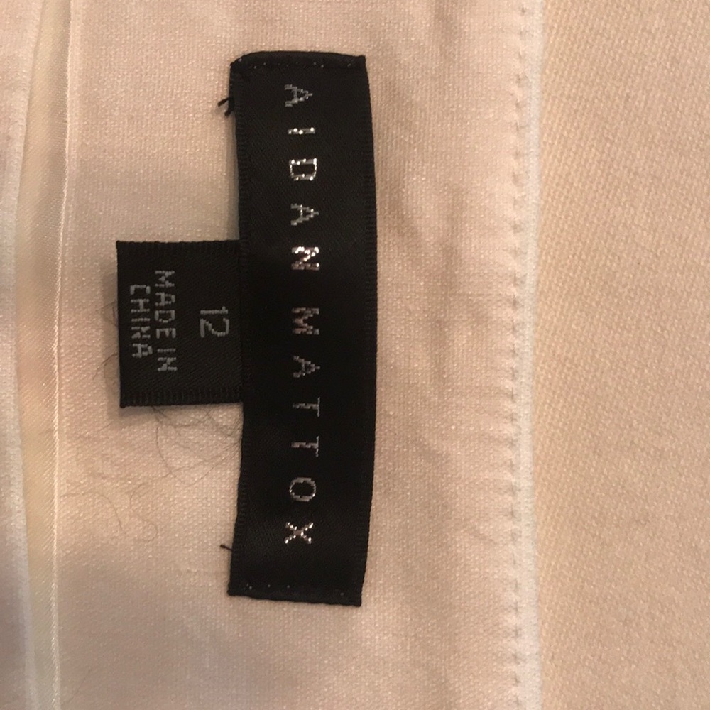 Aidan Mattox White Dress Size 12